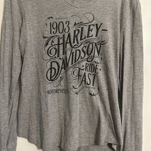 Harley-Davidson Gray Long Sleeve Shirt